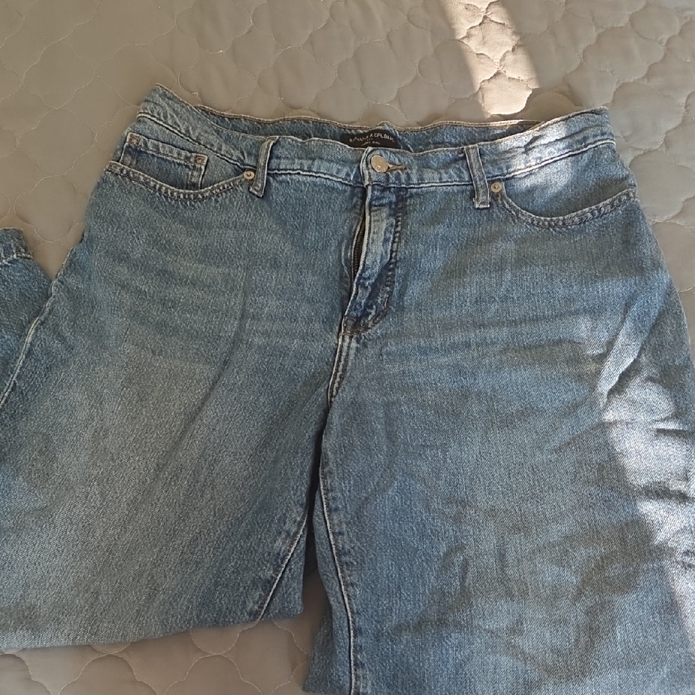 Banana Republic Women's Barrel Leg Blue Jeans